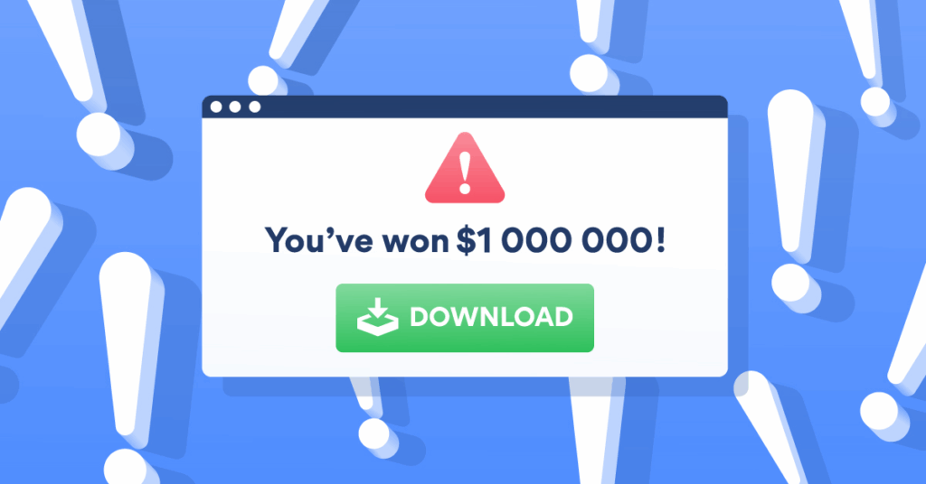 Malvertising link scam