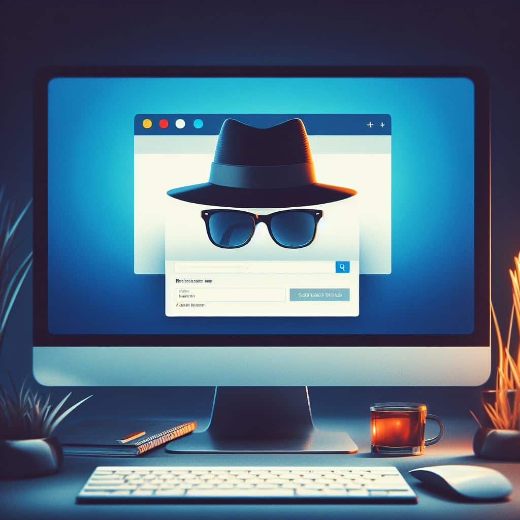 Browser incognito image generated by Bing AI